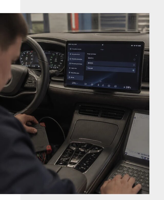 Русификация автомобиля BYD HAN для эксплуатации в Губахе